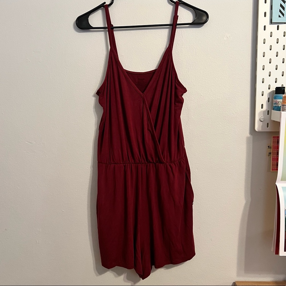 Meundies Romper Cabernet Burgandy Medium